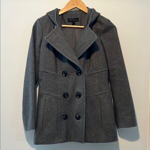 Jason Kole Dark Gray Double-Breasted Women's Peacoat XS